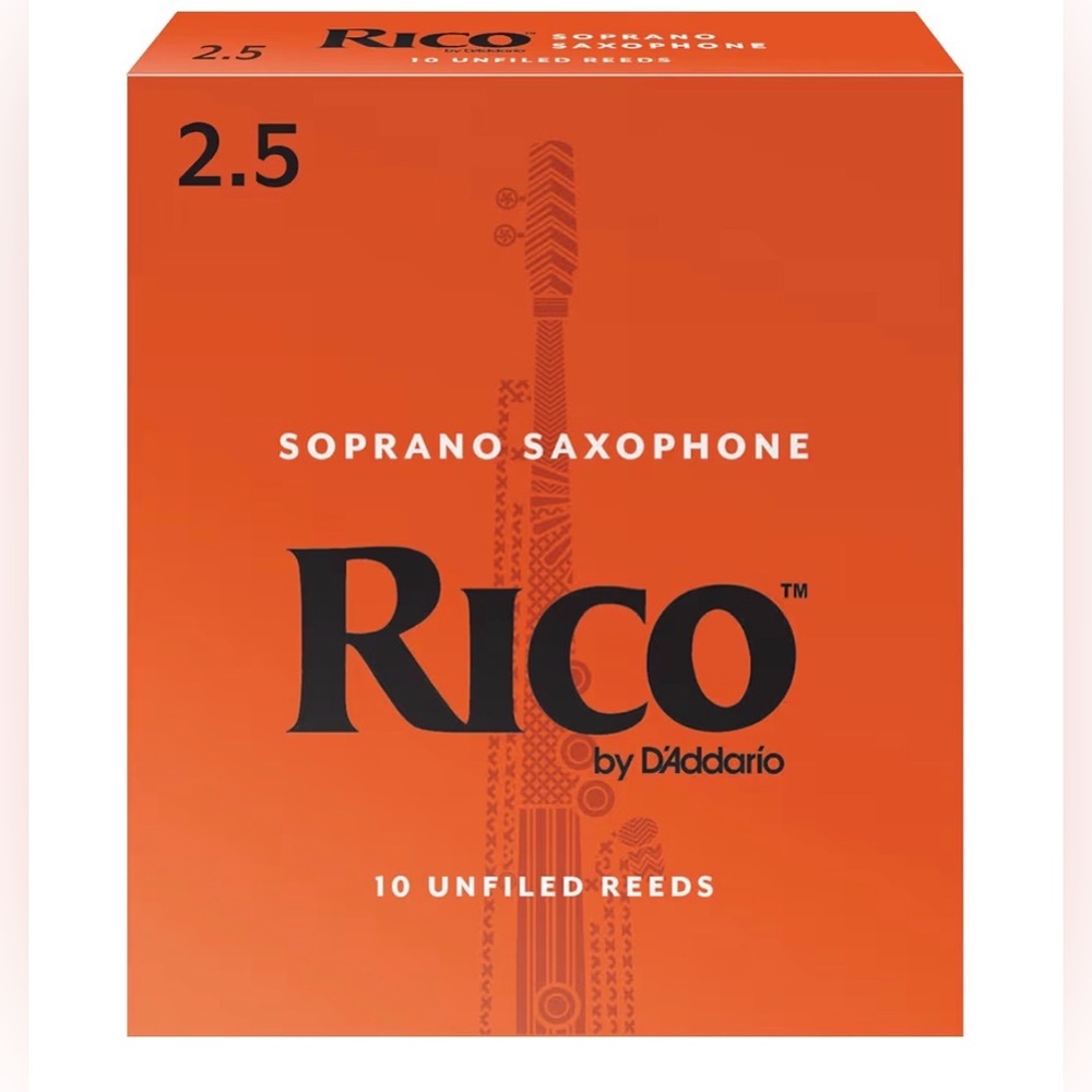 NEW Rico 2.5 Soprano Saxophone Reeds, Box of 9 (one is missing)